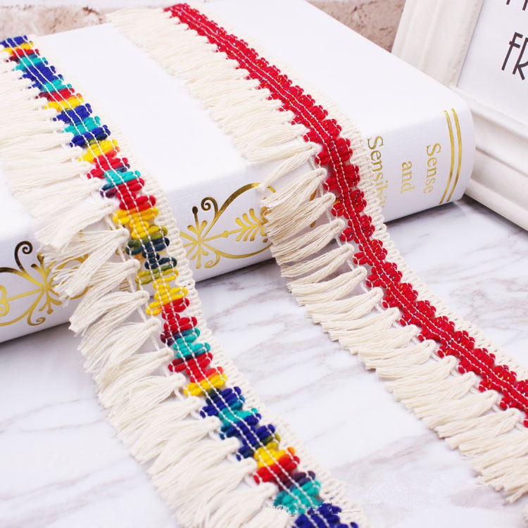 2 Yds Tassel Lace Trim Handmade Sewing Curtains Clothes Bag