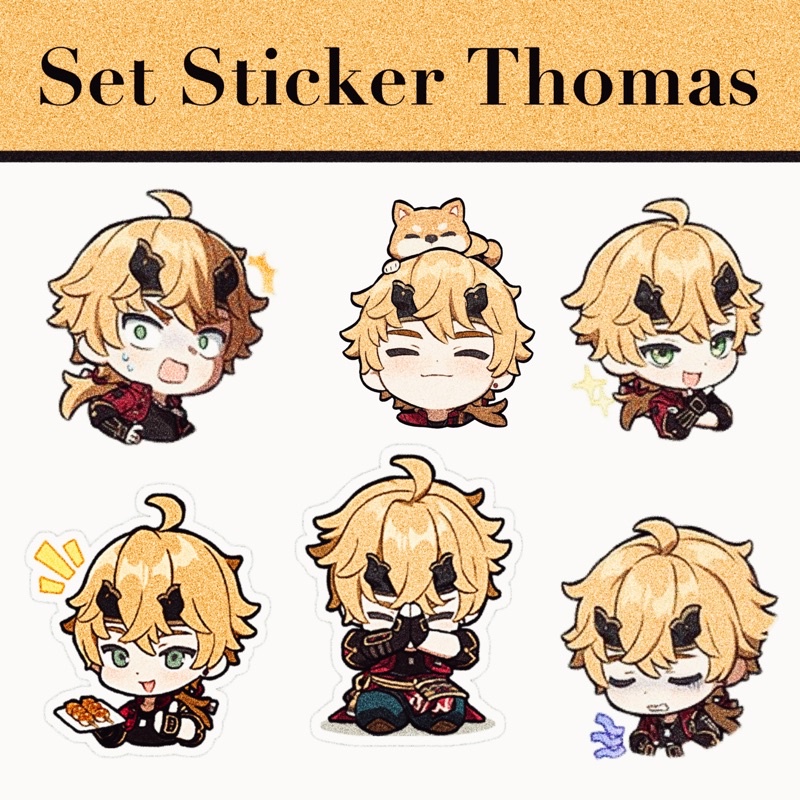 Set sticker sticker Thoma Genshin Impact Character sticker | Shopee ...