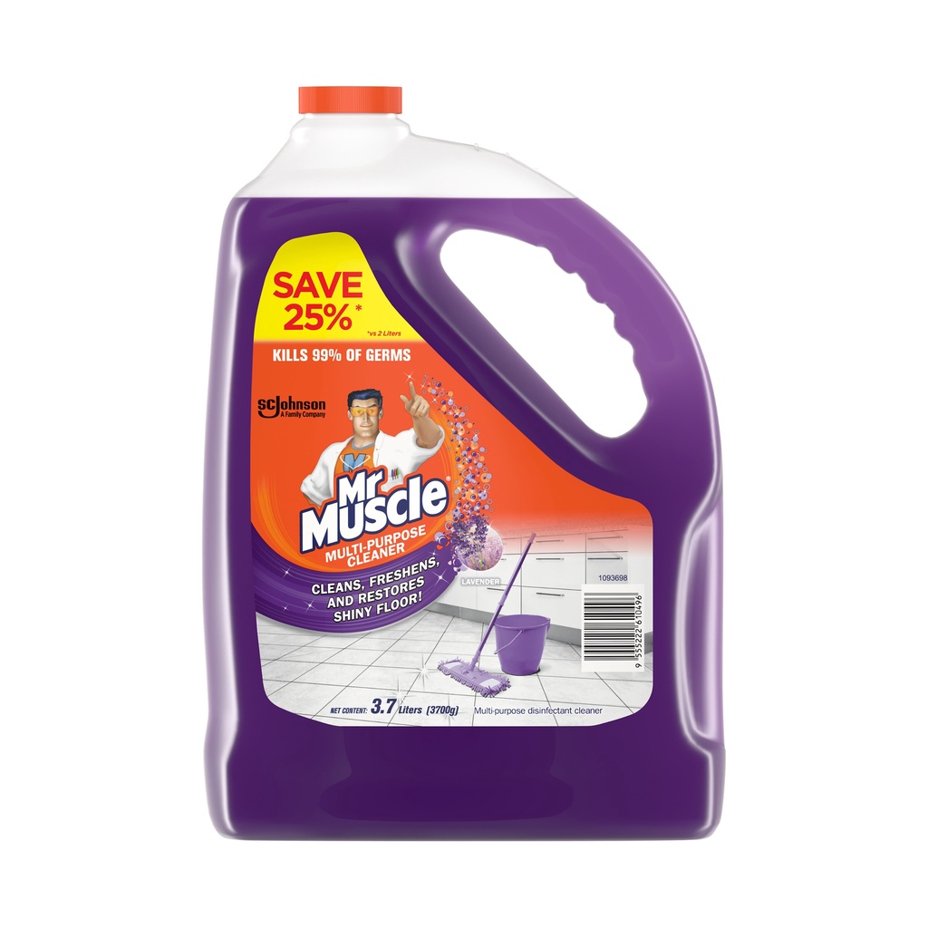 Mr Muscle MultiPurpose Disinfectant Cleaner Lavender 3.7L Shopee