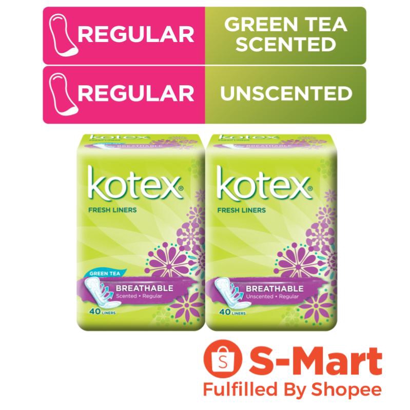 Kotex Fresh Liners Regular Unscented/Scented 40pcs Shopee Singapore