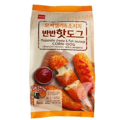 Korea Crispy Mozzarella Cheese Breaded Fish Cake (Hot Dog) Korean