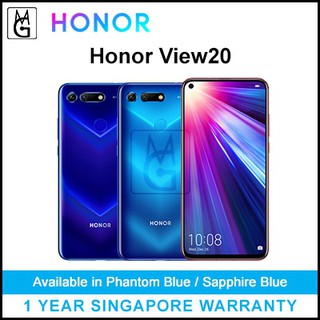 Honor View 20 6/128GB Blue. 1 Year Warranty By Honor Singapore