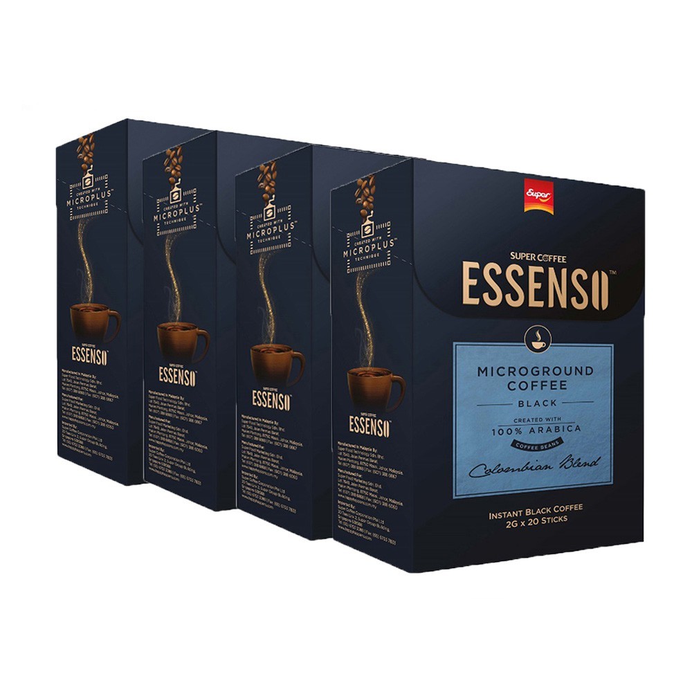 Essenso Microground Black Coffee Colombian Blend 4 Boxes Shopee Singapore