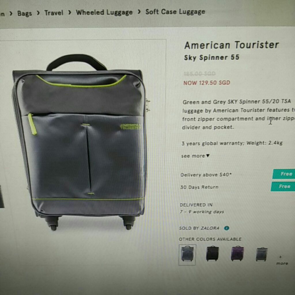 american tourister spinner 55