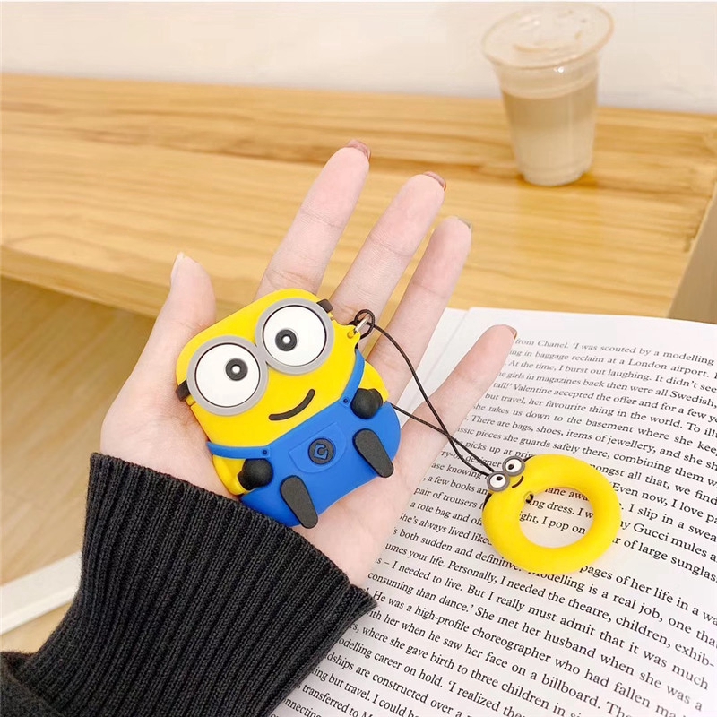 Silicone Airpods Case White Cute Pendant Cute Cartoon Minions Shopee Singapore