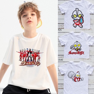 Classcial Boys Fashion Shirts Ultraman Cartoon T-shirt Kids Summer Boys Short Sleeve Tops Tee Short Tees Round Neck Skin-friendly Tops #2