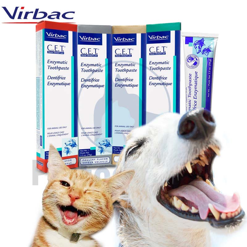 Virbac CET Toothpaste 70g Home Pet Cat Dog Dental Care Tooth Natural
