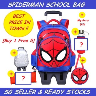 spiderman trolley school bag