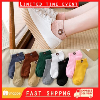 Image of Ready Stock Fashion Bear Socks Cotton Comfortable Breathable Women Socks Japanese Socks