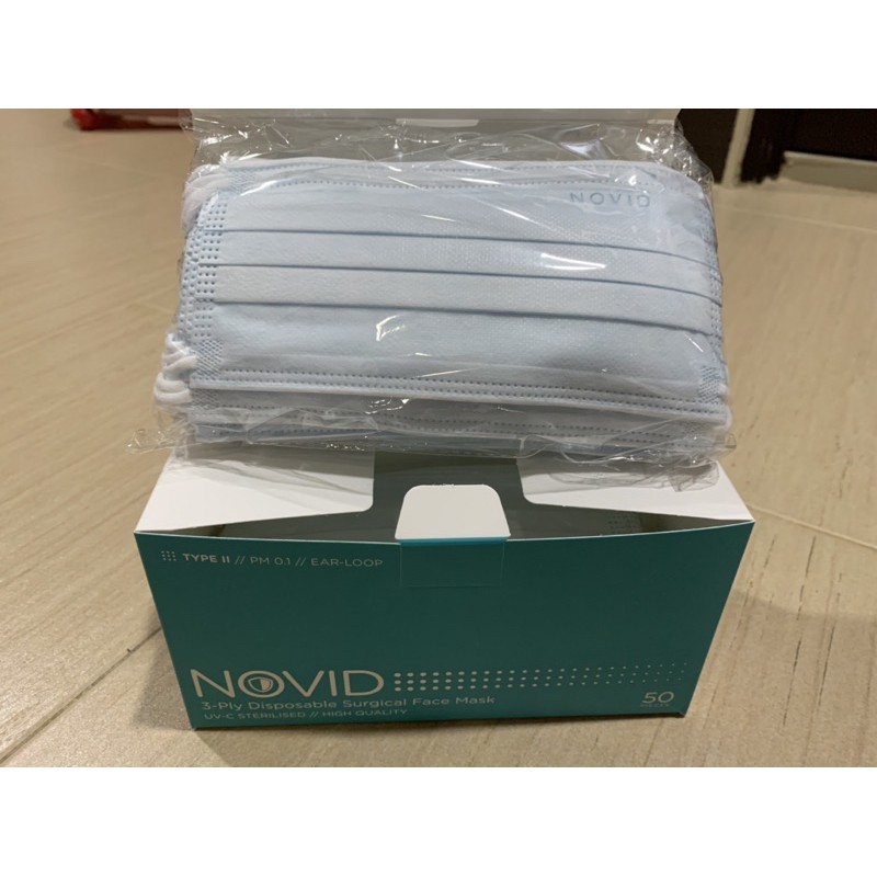 Ready Stock Novid 3 Ply Disposable Face Mask Shopee Singapore