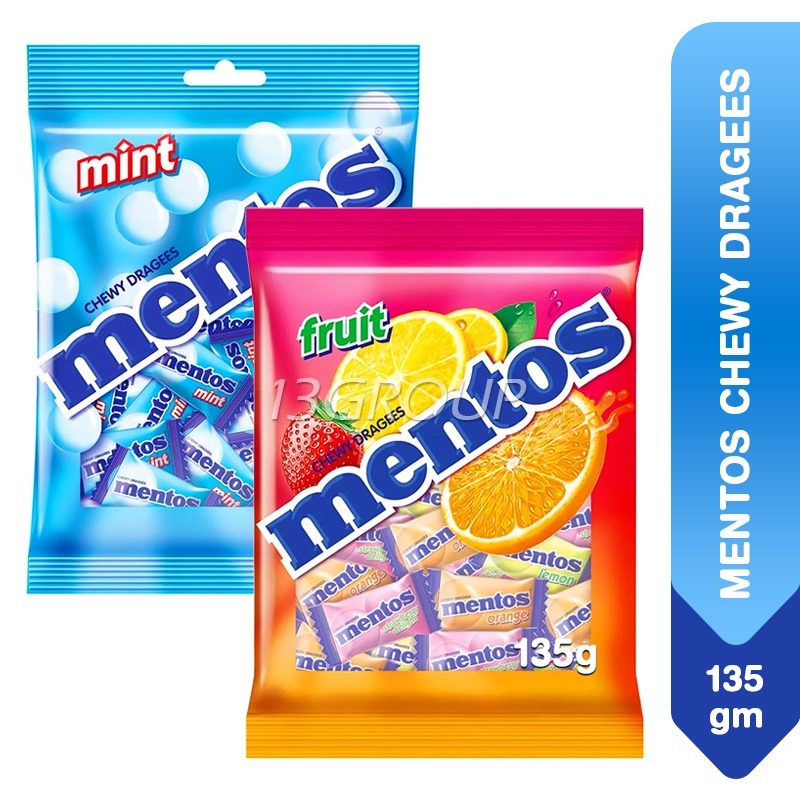 Mentos Chewy Dragees Mint Fruit 135g Shopee Singapore 5290