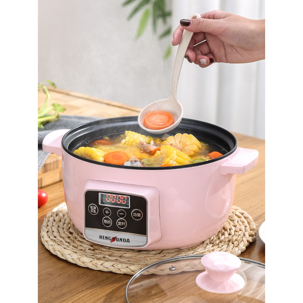 Generic002 Electric Skillet Hot Pot Household Plug-in Cooking Wok Multi-function Frying And Grilling Integrated Pot Small Dormitory Shabu-shabu 18 36 30cm 