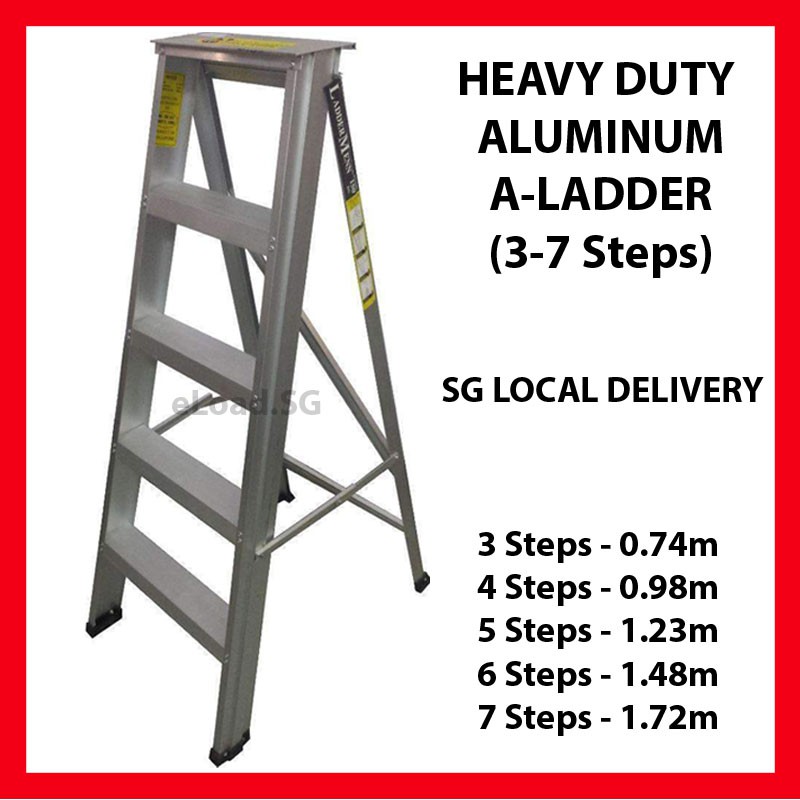 [PACKHUP] LadderMenn Aluminium Heavy Duty A Ladder BS EN 131 Certified