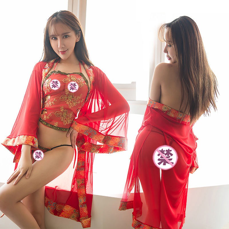 Lingerie seksi bellyband wanita gaya kuno piyama 