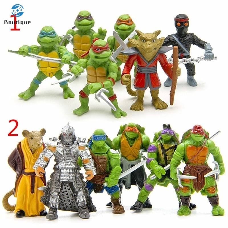 ▷ 6pcs/lot Teenage Mutant Ninja Turtles TMNT Mini Figures Action Figures Toy Juguetes 1998 Set