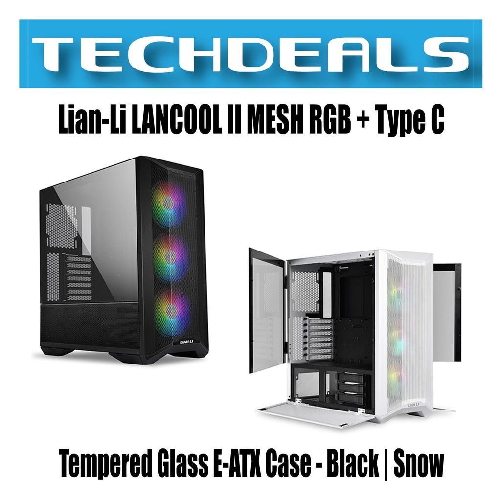 LianLi LANCOOL II MESH RGB + Type C Tempered Glass EATX Case Shopee