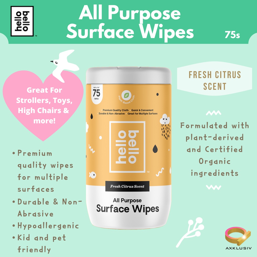 HELLO BELLO All Purpose Surface Wipes 75 Sheets Shopee Singapore