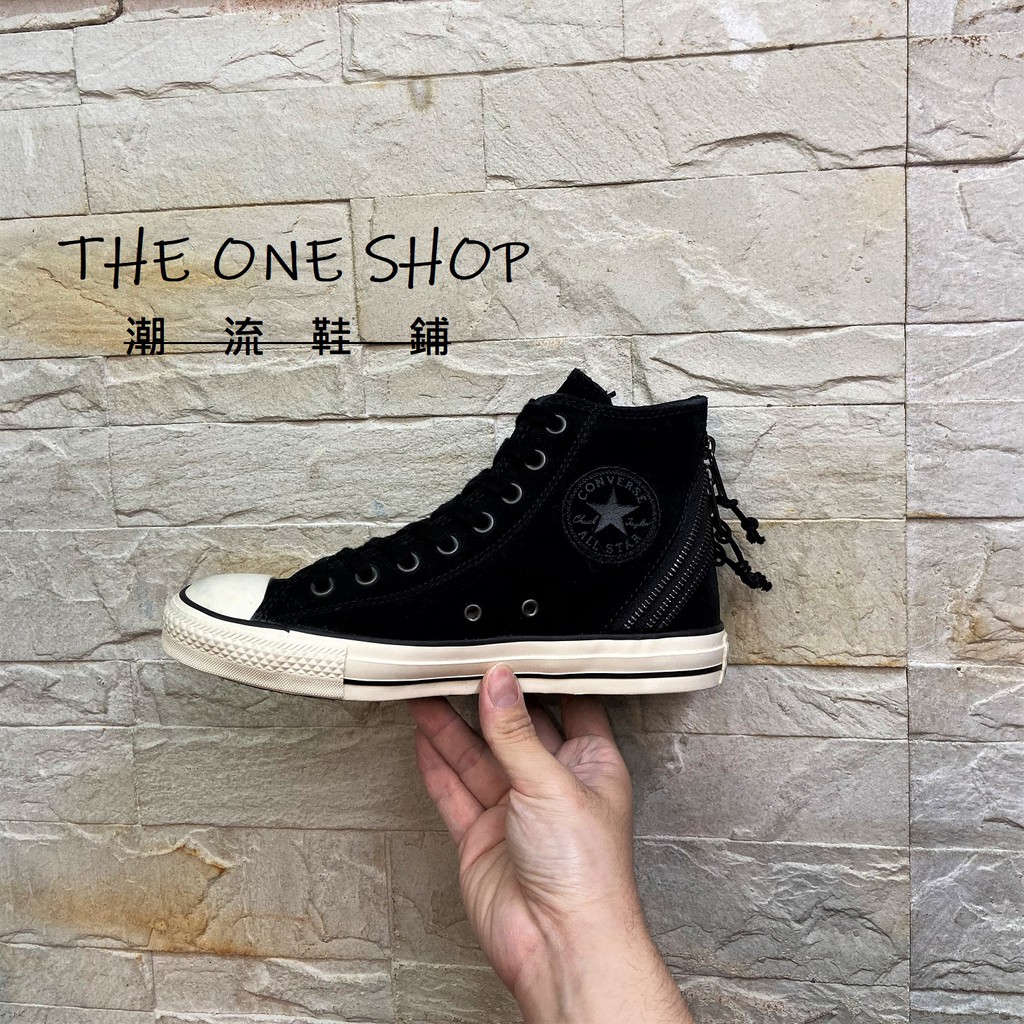 Converse Chuck Taylor All Star Zip Zipper Black High Suede Canvas Shoes |  Shopee Singapore
