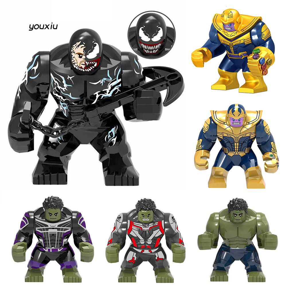 3inch Super Heroes Hulk Thanos Gauntlet Venom Building Blocks Toys Kids Gift - details about 24pcs no repeat block roblox legends champions classic noob captain figure gift