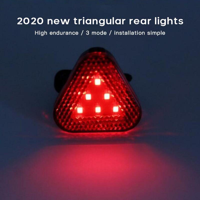 New Triangle Bicycle Tail Light Mountain Bike Waterproof Headlight