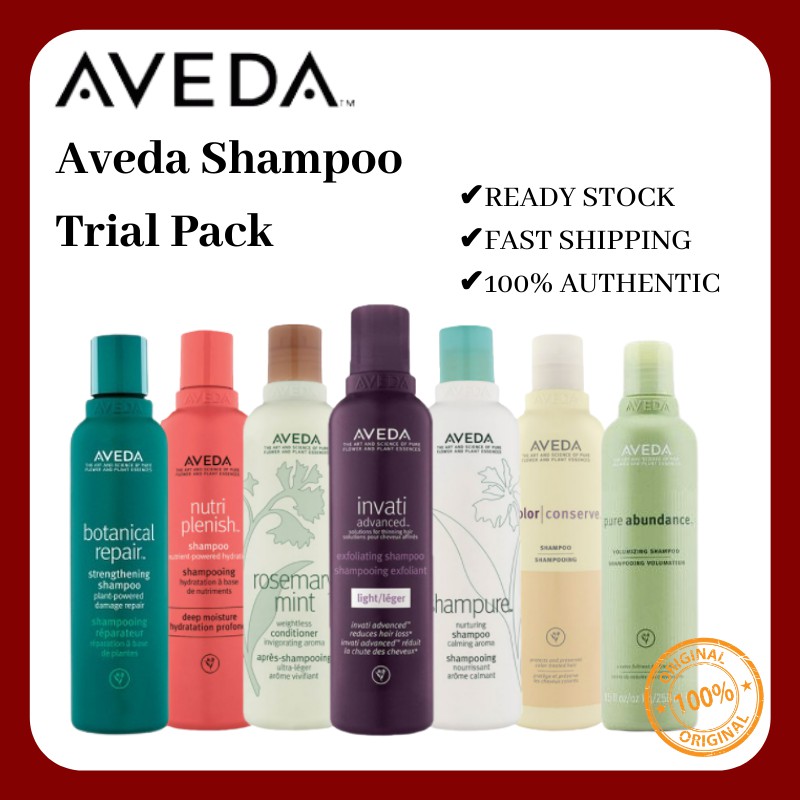 Shop Malaysia Ready Stock Aveda Invati Shampure Pure Abundance Damage Remedy Nutriplenish Almond Cherry Shampoo Trial Pack Shopee Singapore