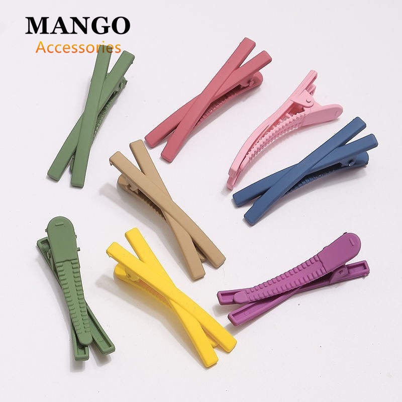 Mango』Popular bow Hair clips Ins matte texture cross girl hairpins BB clips  headpieces Edge clip T691 | Shopee Singapore