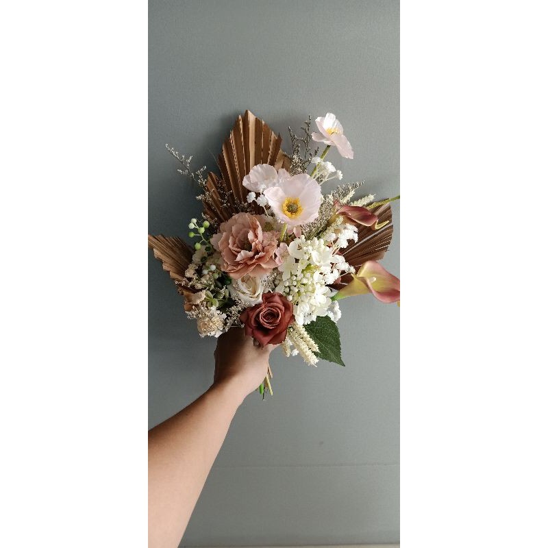 Shop Malaysia Bunga Tangan Pengantin Bridal Hand Bouquet Hand Bouquet Wedding Artificial Flower Artificial Flower Bouquet Rustic Shopee Singapore