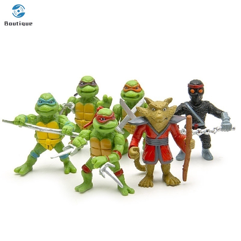 ▷ 6pcs/lot Teenage Mutant Ninja Turtles TMNT Mini Figures Action Figures Toy Juguetes 1998 Set