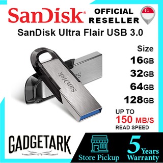[SG] SanDisk Ultra Flair 16GB I 32GB I 64GB I 128GB | 256GB | 512GB USB 3.0 Flash Drive Thumb Drive Pen Drive- SDCZ73