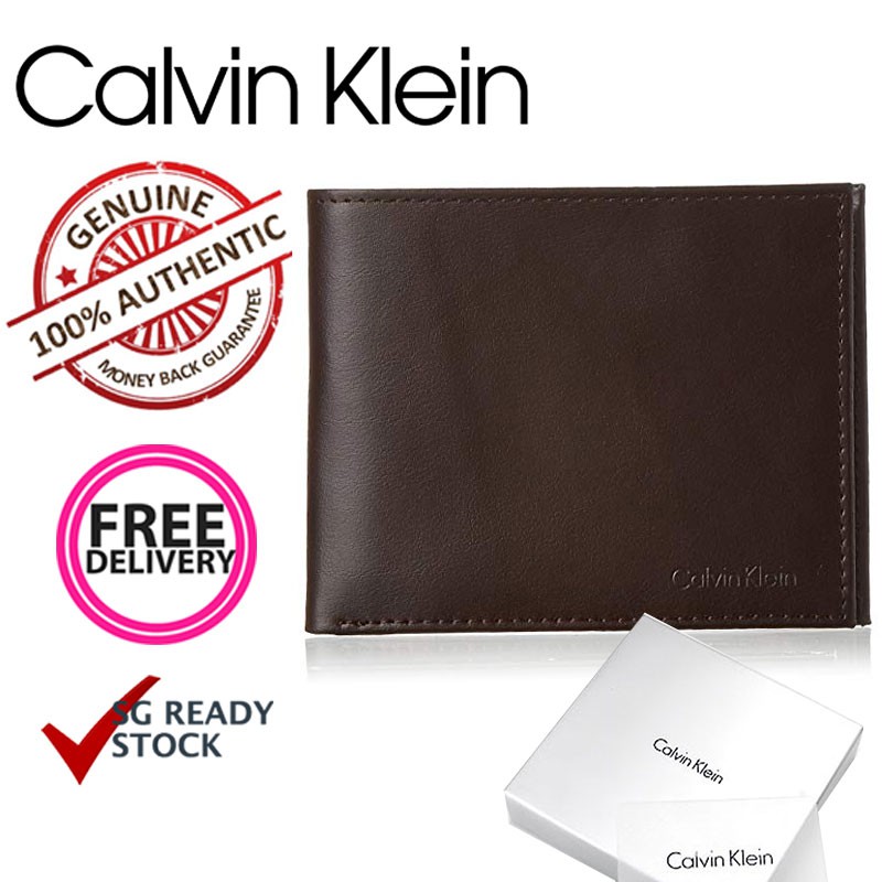 calvin klein leather bifold wallet