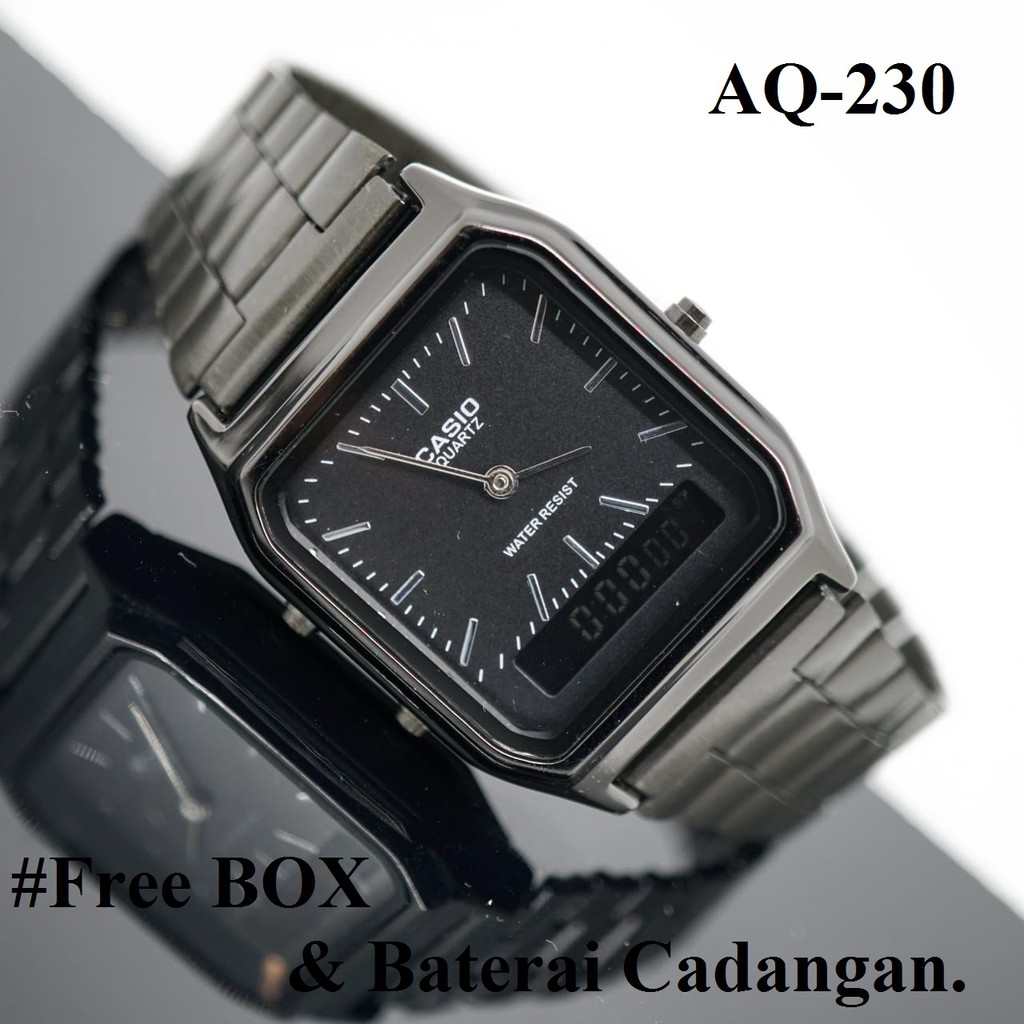 casio aq 230 black