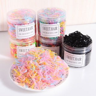 Image of 【ANNE】500Pcs Girls Colorful Small Disposable Rubber Bands