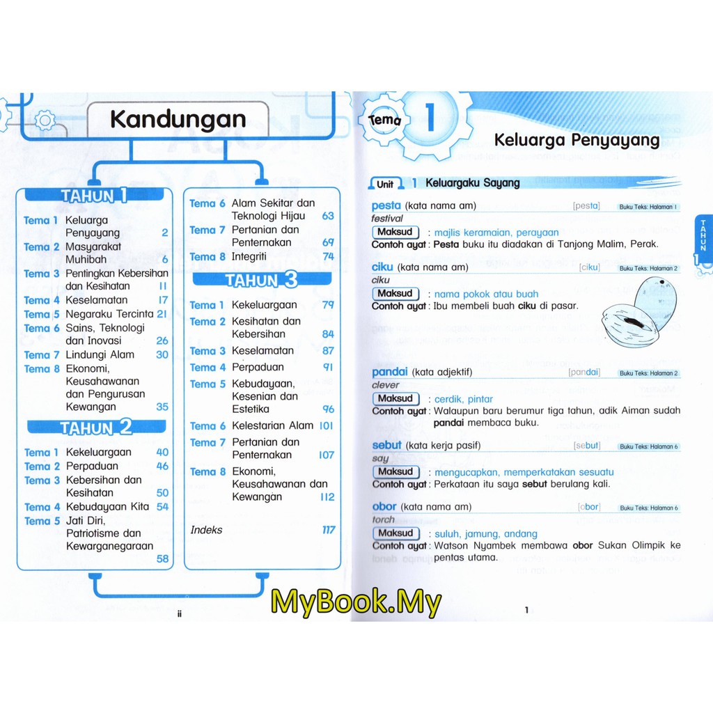 Myb Buku Kosa Language Language In The Text Book Kssr 1 2 3 Bakti Science Shopee Singapore