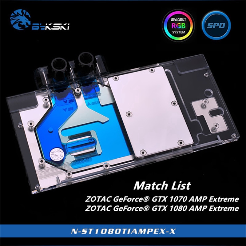 Bykski N St1080tiampex X Full Coverage Gpu Water Block For Zotac Geforce Gtx 1070 1080 Ti Amp Extreme Graphics Card Shopee Singapore