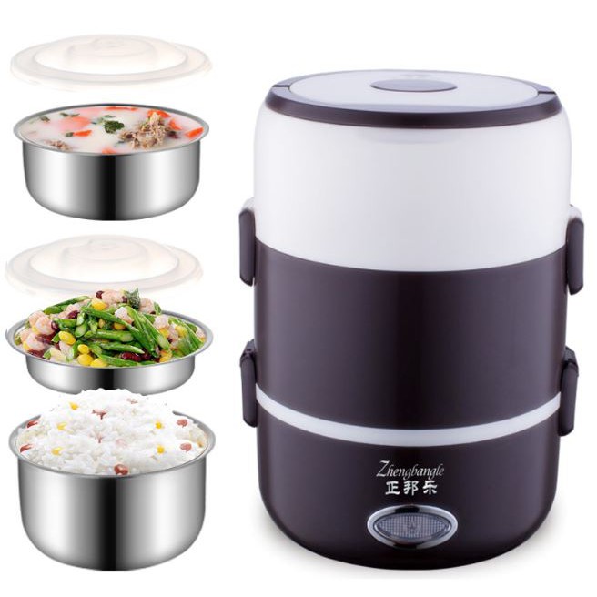 [READY STOCK] Electric Lunch Box NEW 2 Layer Shopee Singapore