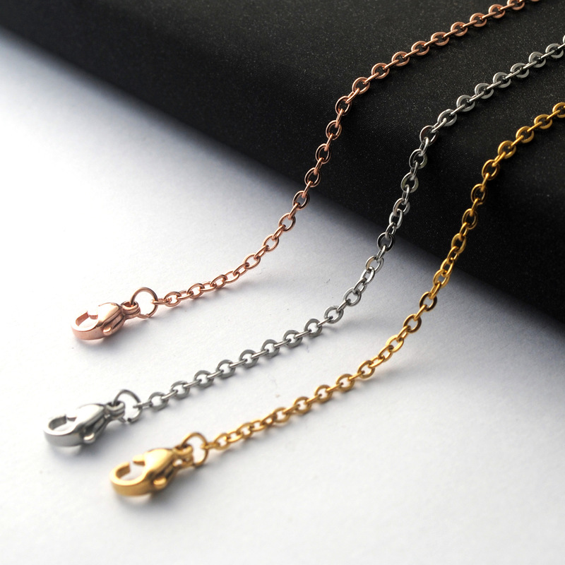 Brand New Simple Style Stainless Steel Pendant Chain 45cm 50cm Necklace For Pendant Not Including Pendant Or Ring Shopee Singapore