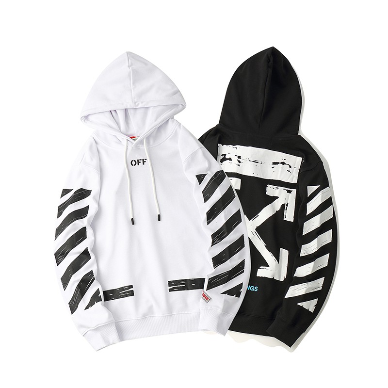 off white striped sweatshirt