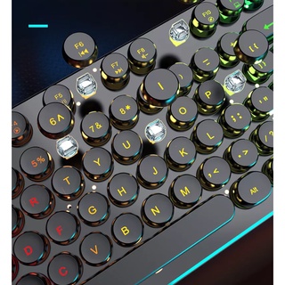 104 Keys RGB Backlit Mechanical Keyboard Wired Computer pudding keycap Gaming Keyboard 