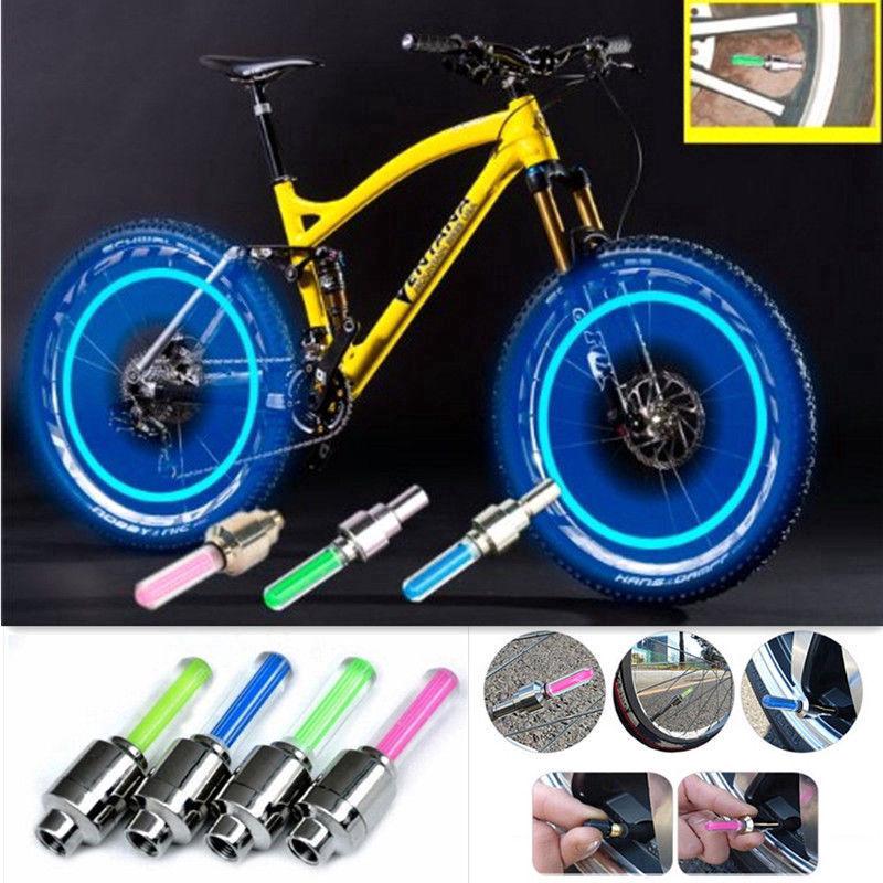 [Featured]2 Pcs Bicycle LED Light / Bike Wheel Valve Cap Light / Bike Tire Valve Lights / Mountain Road Bike Cycling Tyre Wheel Lights