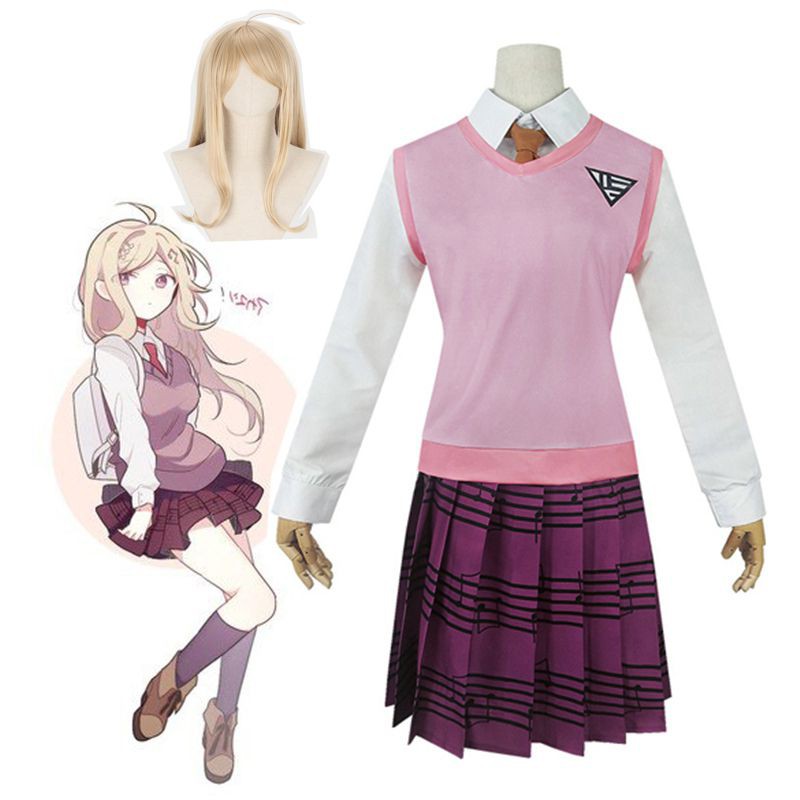 New Game Danganronpa Killing Harmony Akamatsu Kaede School Cosplay Costume Full Set Shopee Singapore