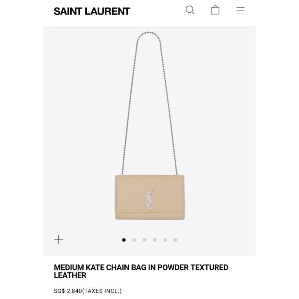 ysl kate medium beige