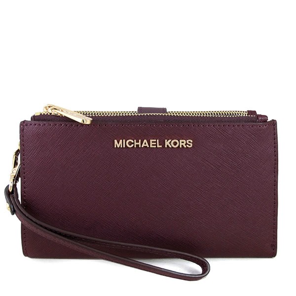 michael kors jet set travel double zip wallet