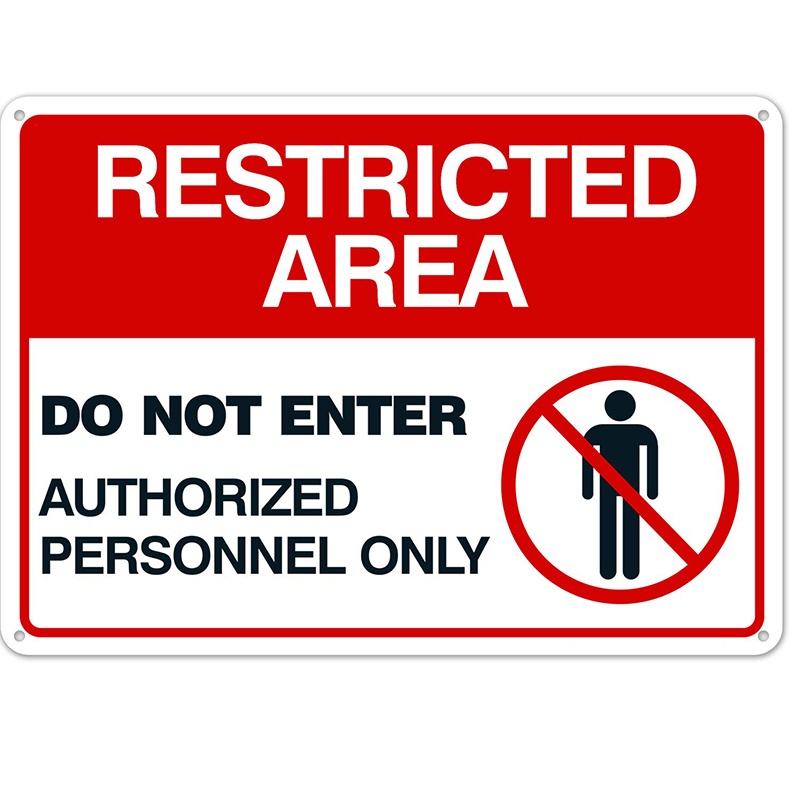 2020 Sigo Signs Restricted Area Authorized Personnel Only Sign Do Not Enter Fade Resistant Indoor Outdoor Use Shopee Singapore