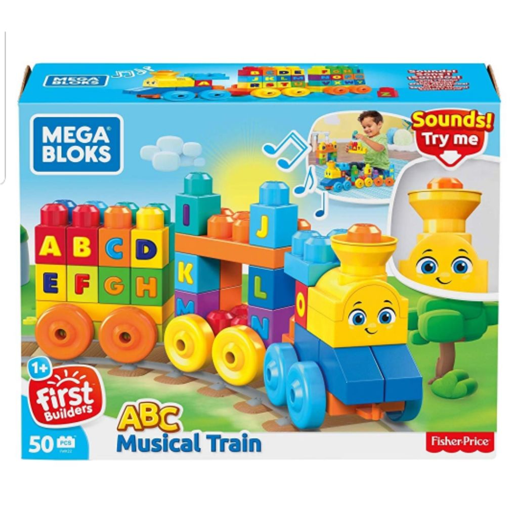 mega bloks abc musical train building set