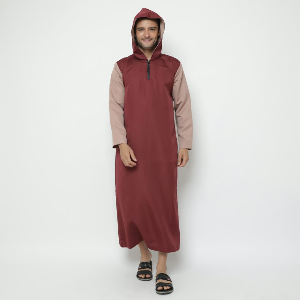 Ameliashop16 Change Of Men With Hoodie Maroon Combi Cream Shopee Singapore