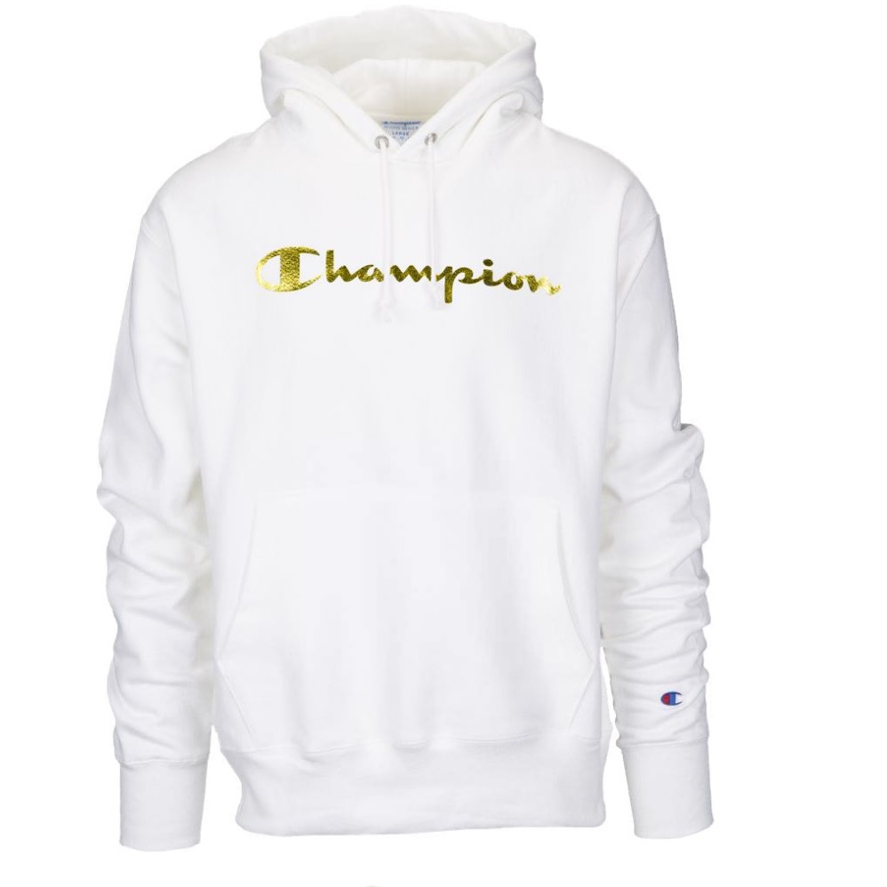 Champion Script Hoodie (White-Gold 