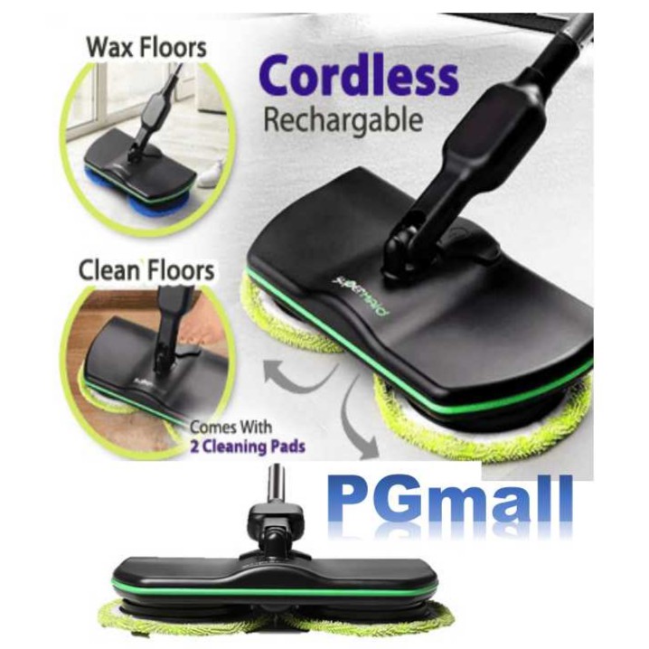 SuperMaid Cordless Rotary Spin Electric Floor Polisher Mop Cleaner ...