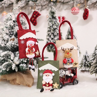 Image of Christmas Gift Tote Bag Three-dimensional Doll Gift Bag Holiday Decorations