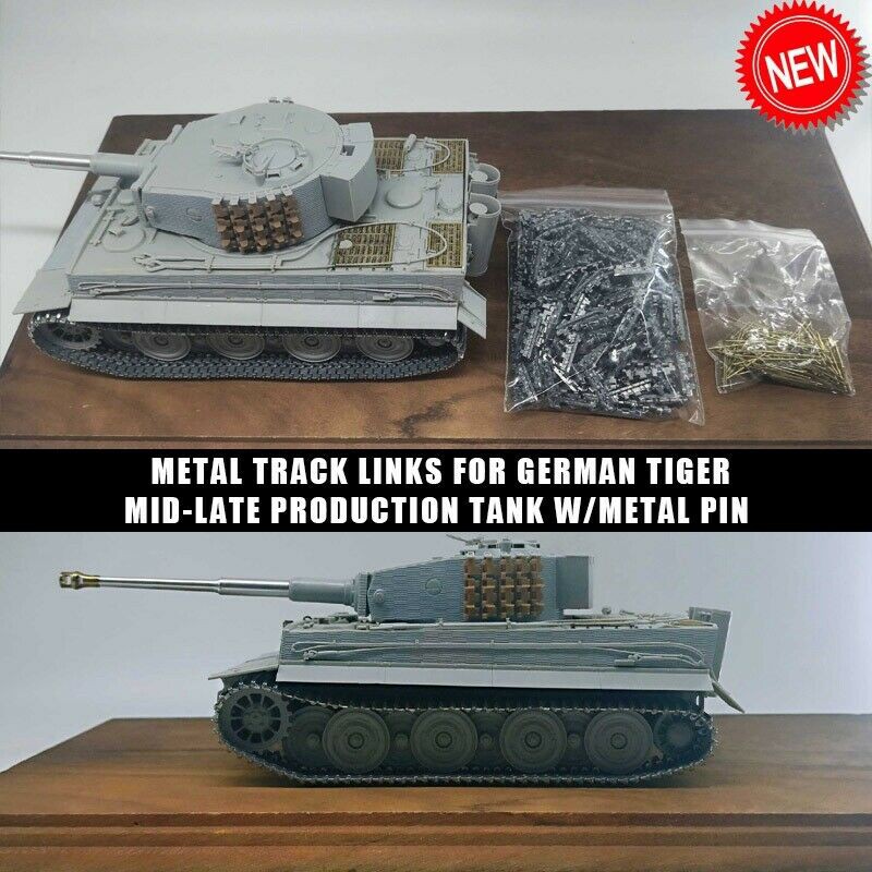 New For German Tiger I Tank Model  1/35 Scale Metal Track Links w/metal pin Kits