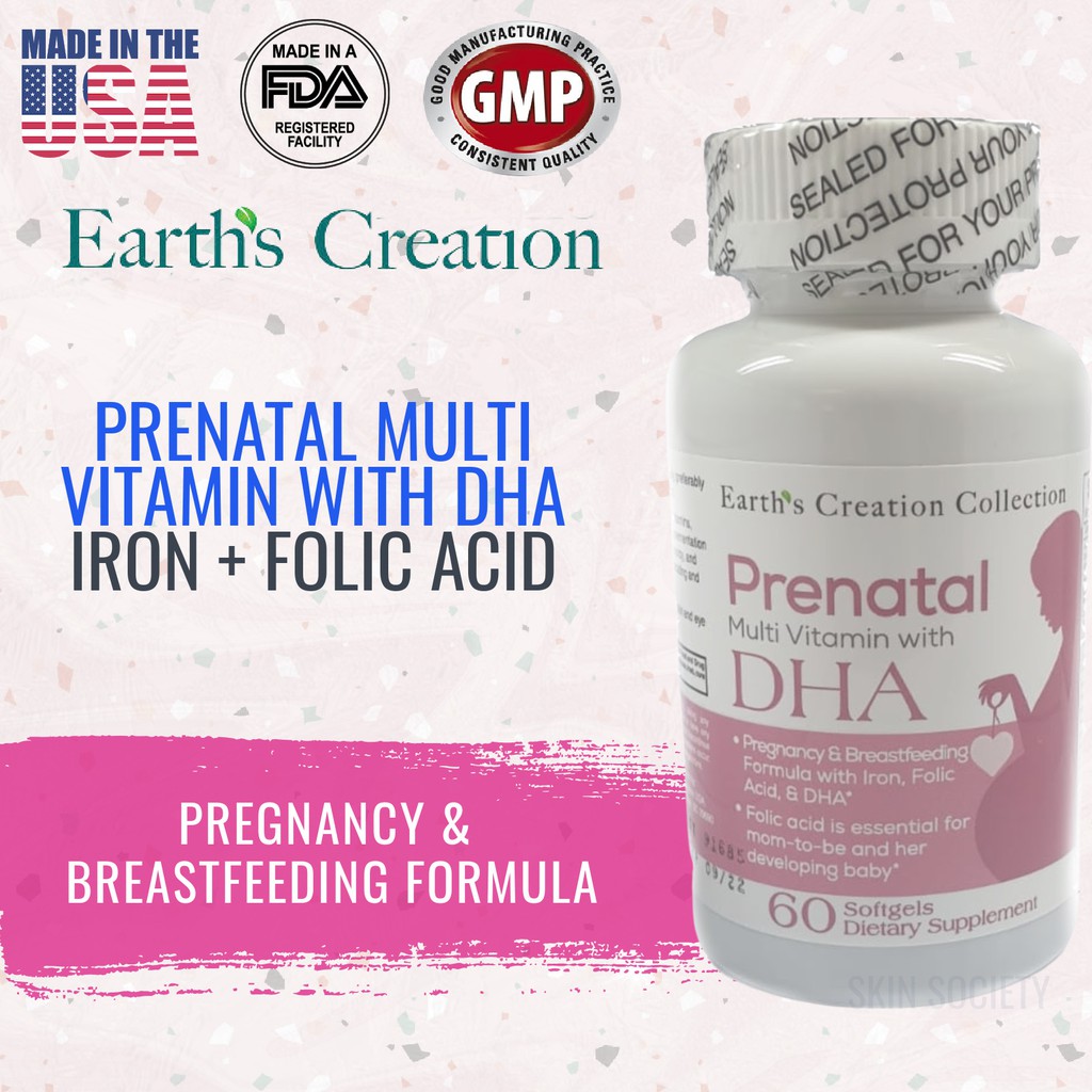 Earth's Creation Prenatal Vitamin DHA 60 Softgels (EXP SEPT 2022) Shopee Singapore